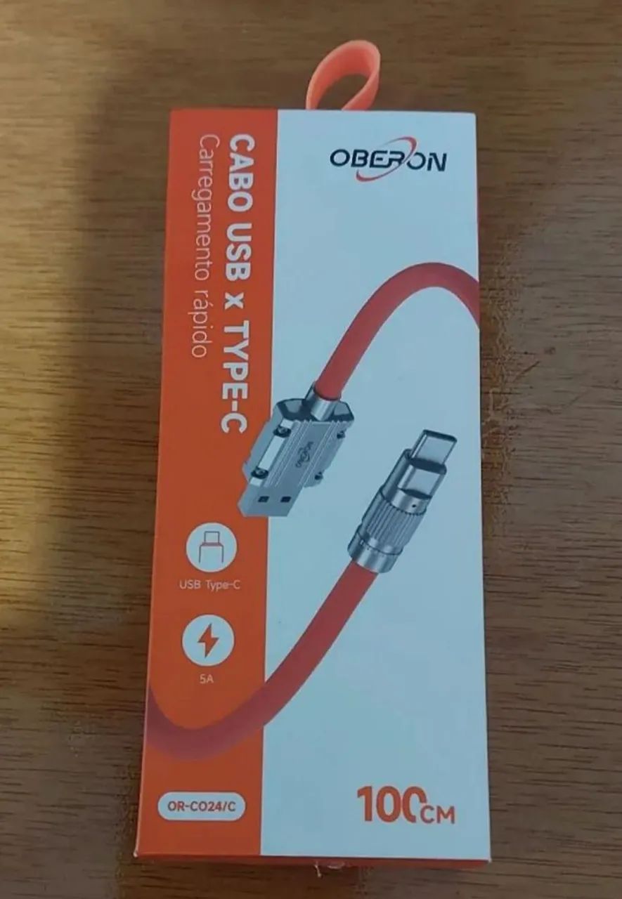 Cabo USB X Type-C Oberon 1 metro (100 cm) Carregamento rápido