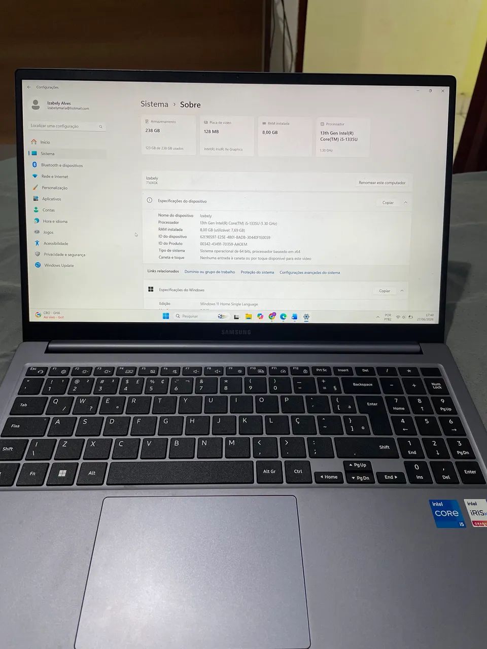 Notebook Samsung  - Foto 2