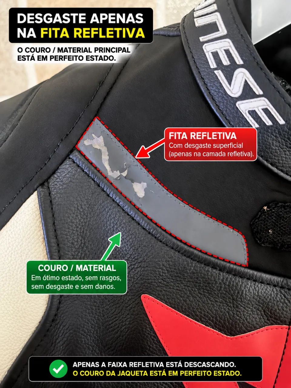 Jaqueta de couro dainese super speed N56 - Foto 3