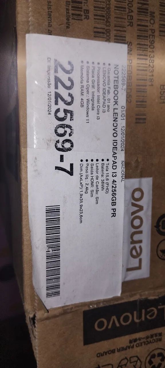 Notebook Lenovo IdeaPad i3 | Intel i3 / SSD 256GB / Tela 15.6" Full HD / Windows 11 - Foto 3