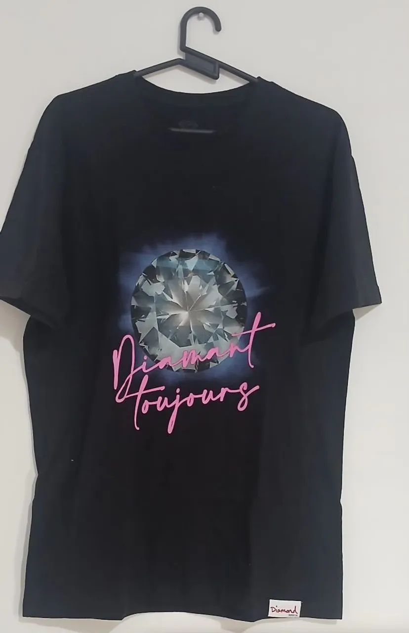 Camiseta preta diamond  tamanho P - Foto 2
