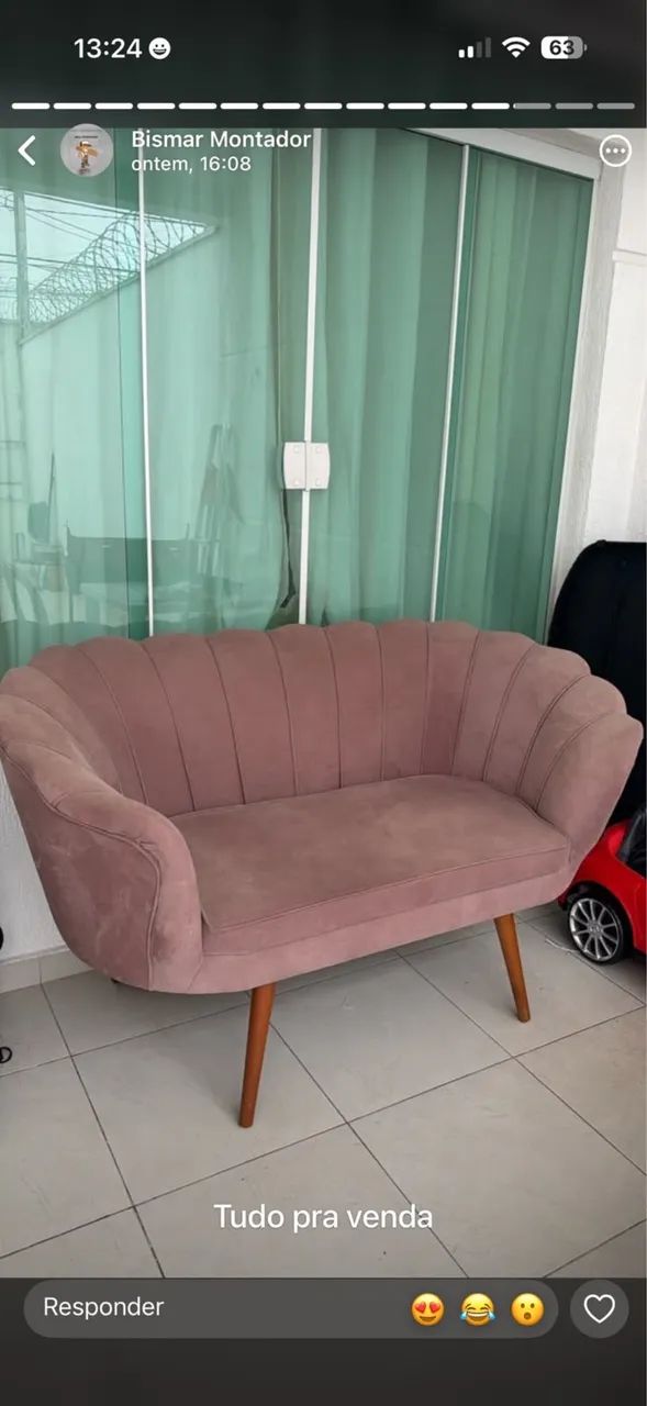 Sofá pétala rose 