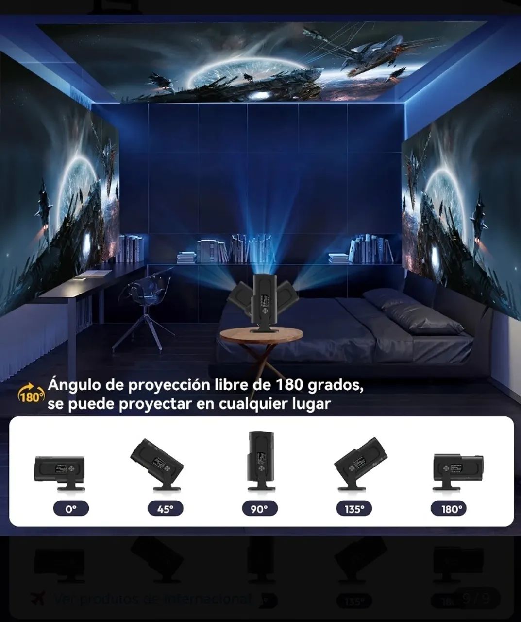 Projetor completo com tela e suporte 