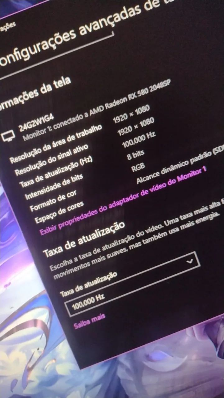 MONITOR AOC 100Hz - IMPECÁVEL + NA CAIXA - Foto 3
