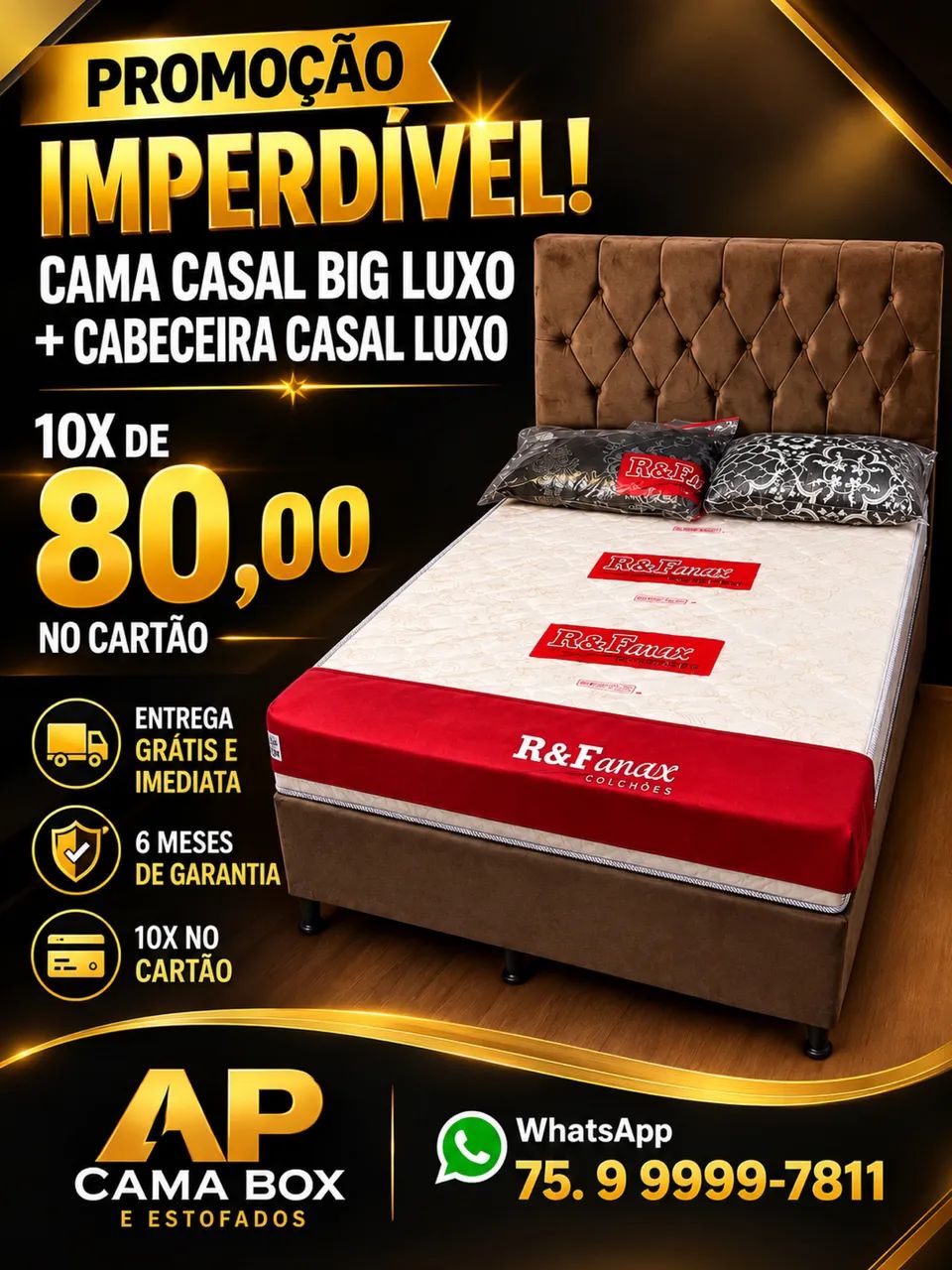Cama box completa premium com colchão separado  - Foto 5