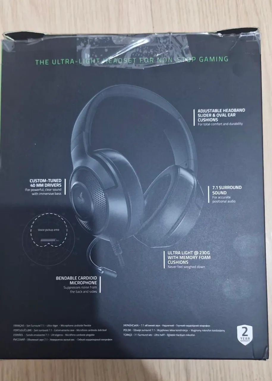 Headset RAZER KRAKEN X LITE - Foto 2