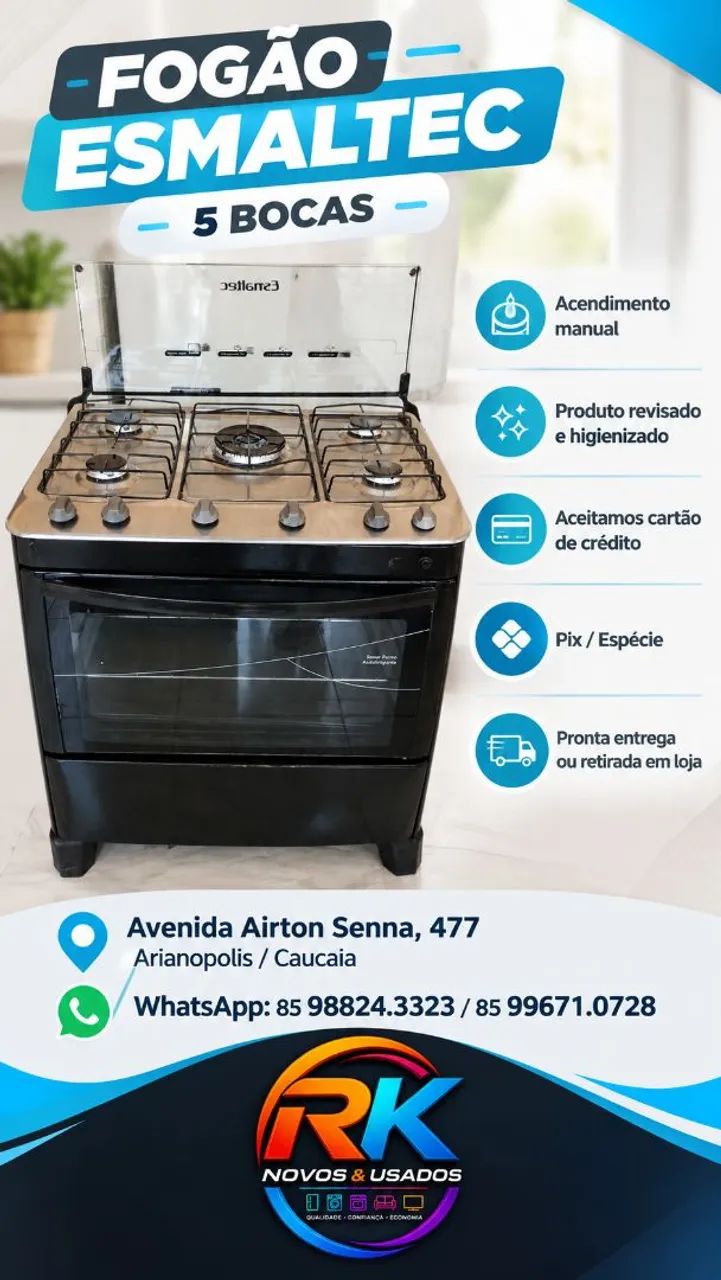 Fogão Esmaltec 5 bocas
