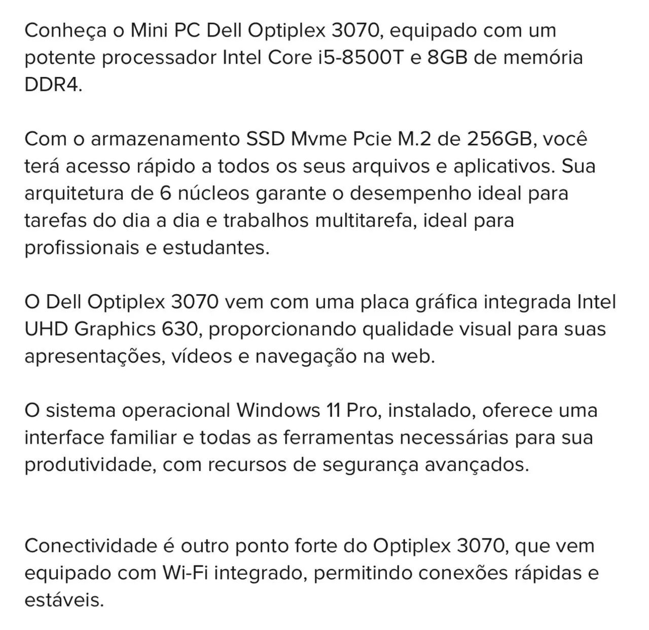 Mini Desktop Dell  Optiplex 3070 - No precinho  - Foto 5