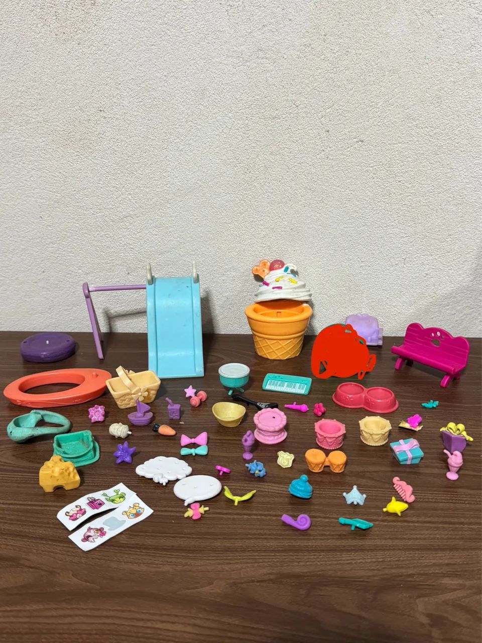 Lote de acessórios Littlest Pet Shop LPS