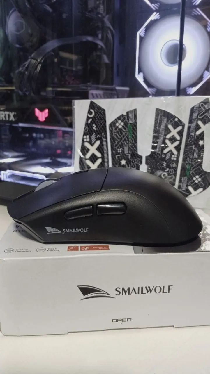 MOUSE GAMER SEM FIO SMAILWOLF RS7 