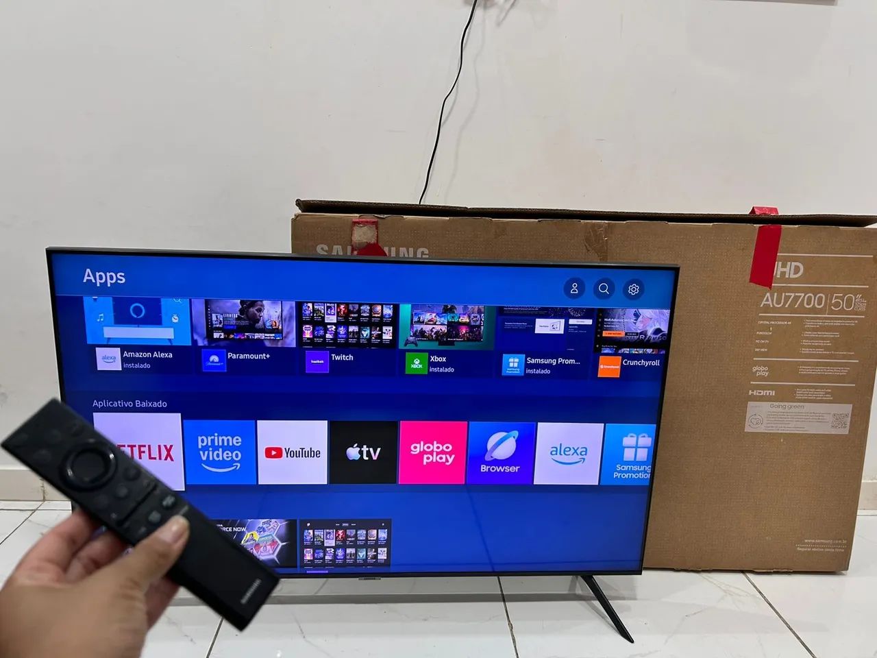Tv 50 samsung Crystal uhd 4k com caixa e NF (entrego) - Foto 3