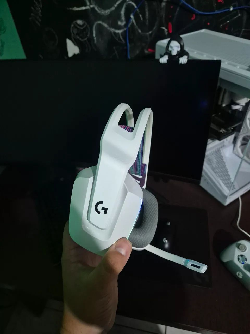 Headset G733 Logitech Branco NOVO - Foto 4