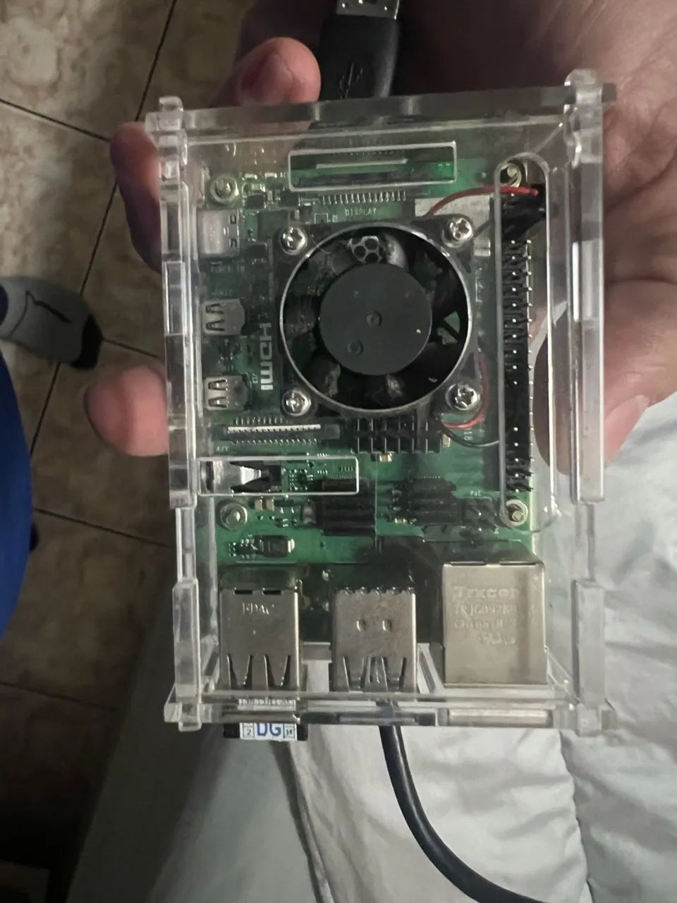 Raspberry pi 4 de 8 gb com cartão de memória case acrílico  - Foto 2