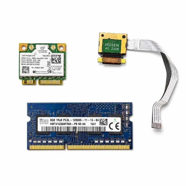Kit Peças Notebook Dell - RAM + Wi-Fi + Leitor Biométrico