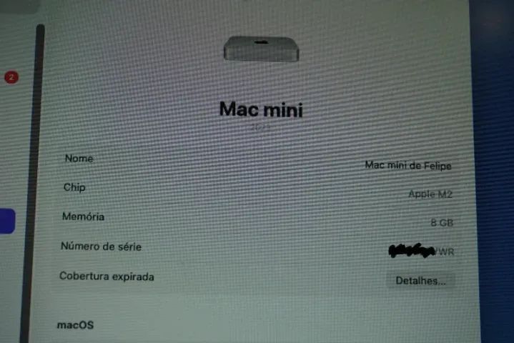 Mac Mini M2 2023 8gb Ram 256gb Ssd + Ssd 1tb (com Case
