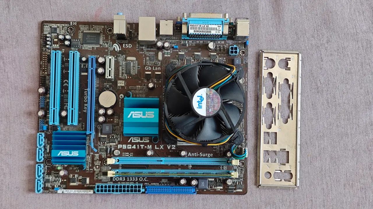 Kit Placa Mãe Asus DDR3 + Core 2 Quad 4 Núcleos + 4GB RAM + Cooler