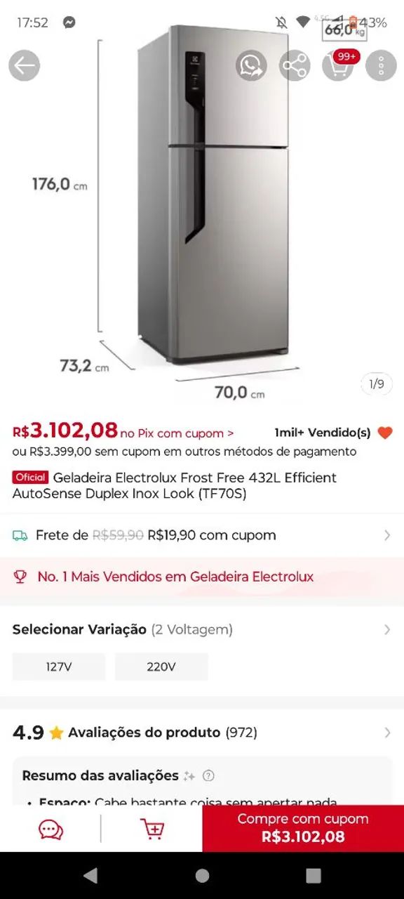 Geladeira Electrolux  - Foto 2