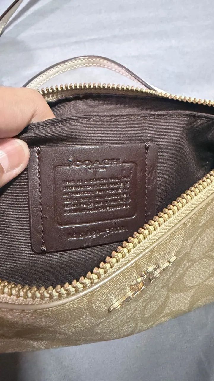 Bolsa coach bege com duas alças  - Foto 3