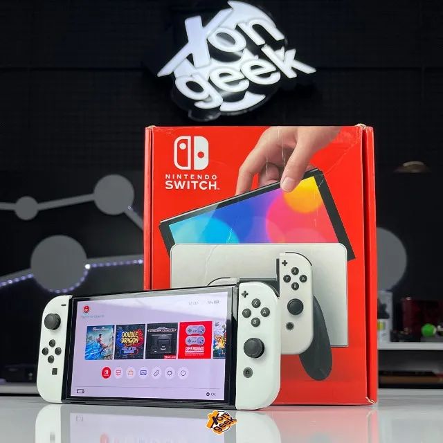 Console Nintendo Switch OLED (Seminovo) Branco | Com case inclusa
