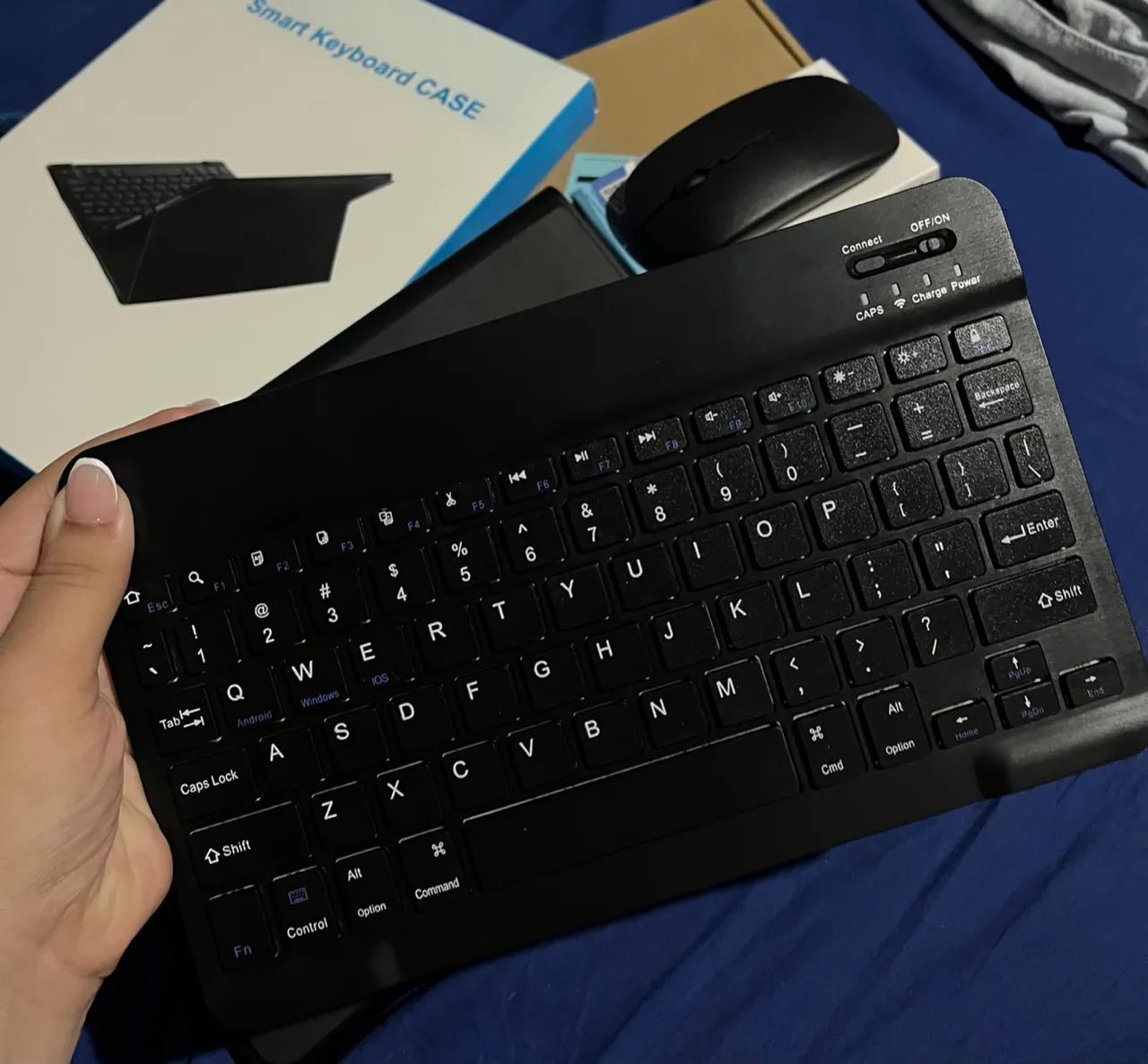 KIT: CAPA, TECLADO E MOUSE NA COR PRETA - Foto 3