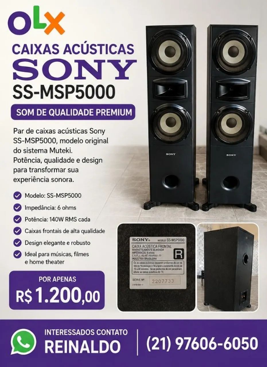 Caixas Acústicas Sony