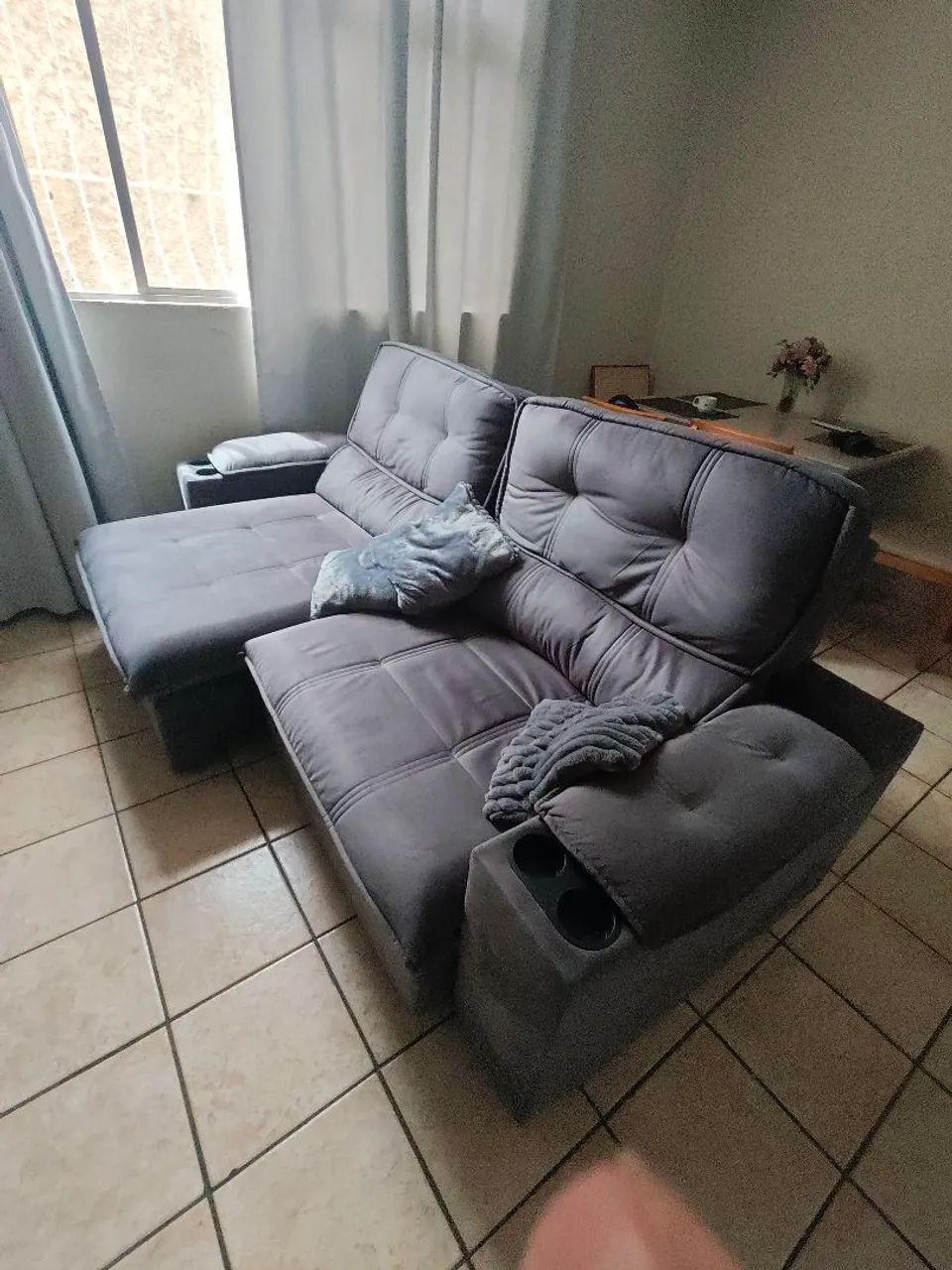 Sofá 3 Lugares  Beirut Reclinável e Retrátil 