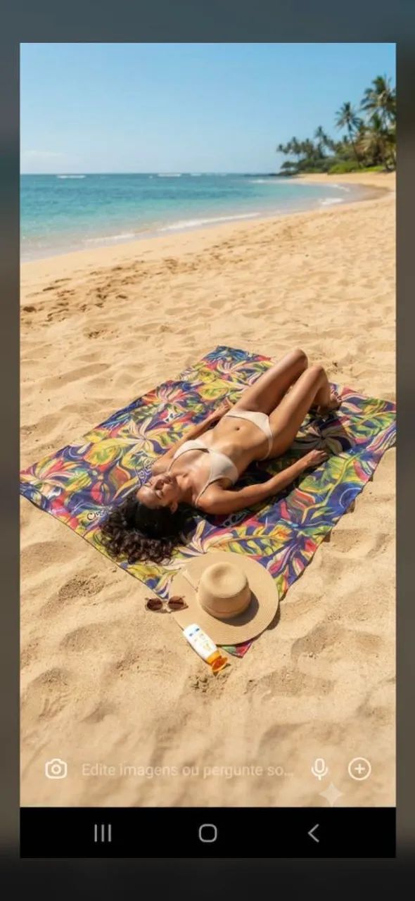 Canga ou saída de praia colorida da Ilhas Cook original  - Foto 3