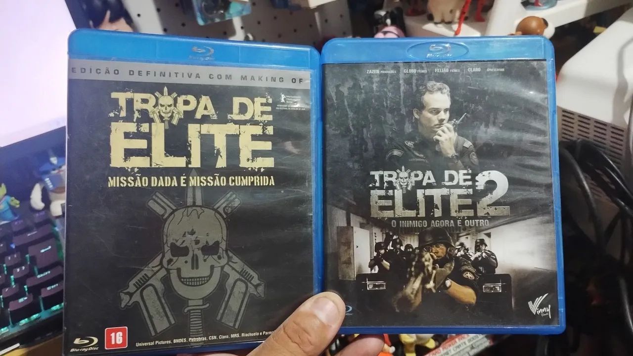 Filme de blu-ray tropa de elite 1 e 2
