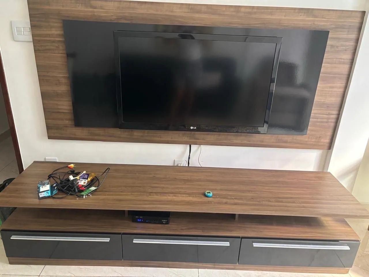 Rack e painel TV sala