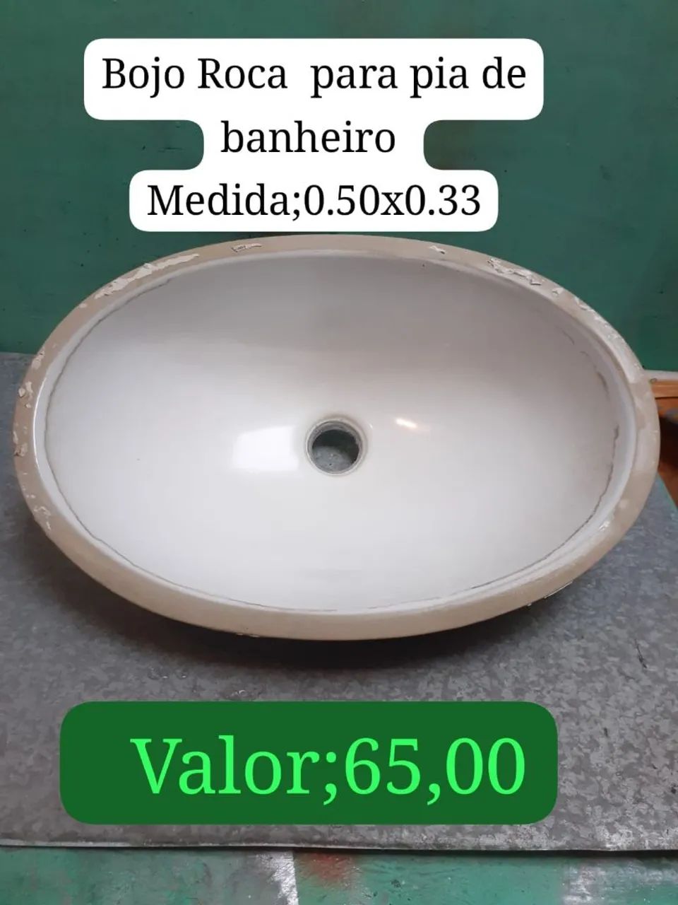 Bojo branco roco para pia de banheiro! Aceito proposta 