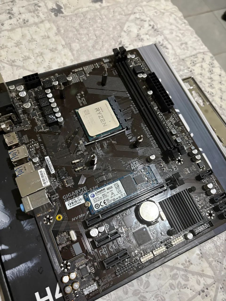 Kit AM4 processador e Placa mãe 