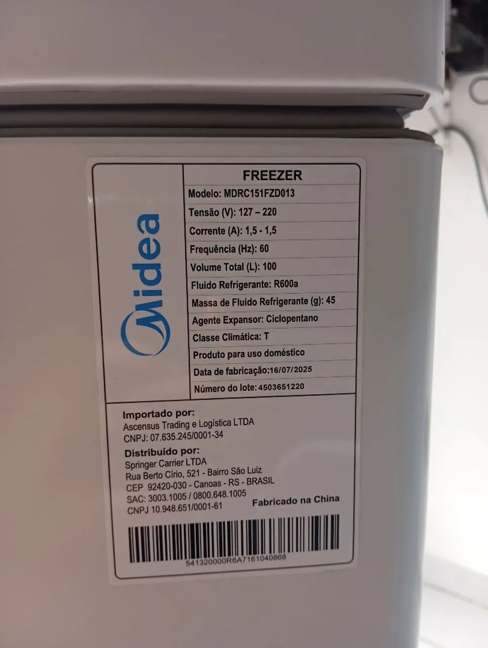 Freezer semi-novo - Geladeiras e Freezers - Gramame, João Pessoa