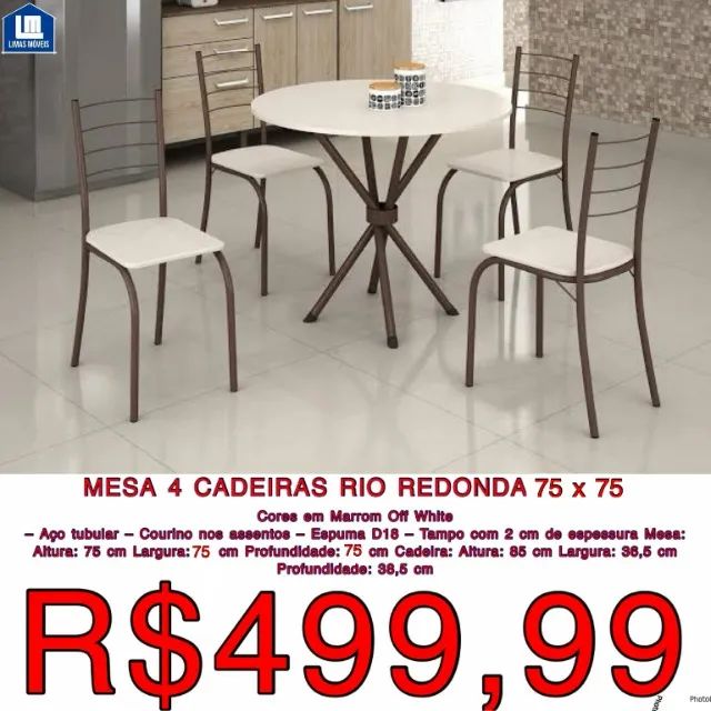 MESA DE JANTAR REDONDA EM PROMOÇÃO  - Foto 4