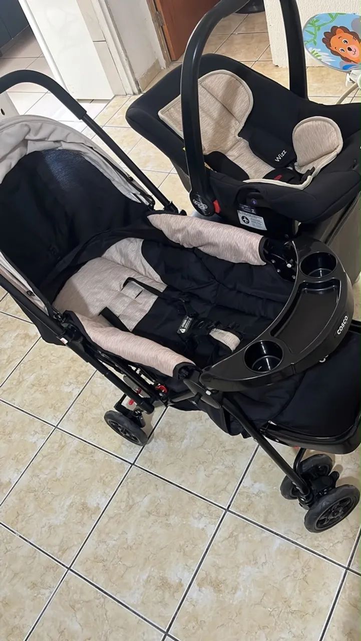 Kit carrinho +bebê conforto da cosco - Foto 2