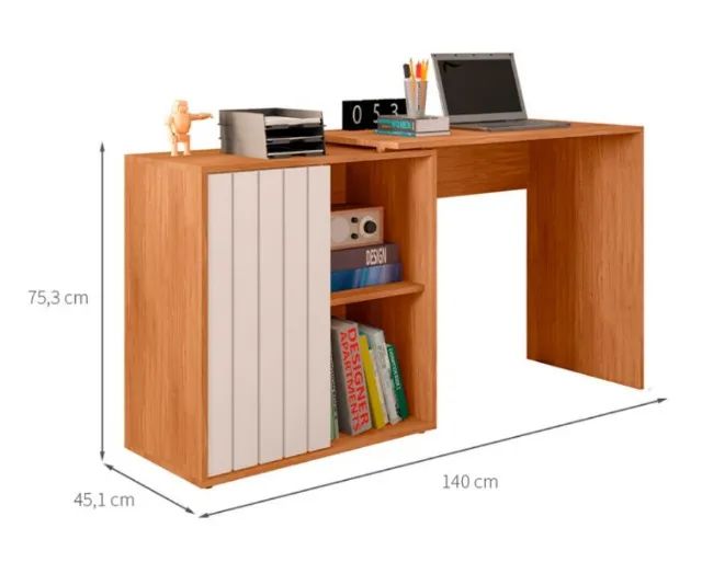 Escrivaninha Tech 1 Porta Dividimos Em Até 10x Sem Juros - Foto 4