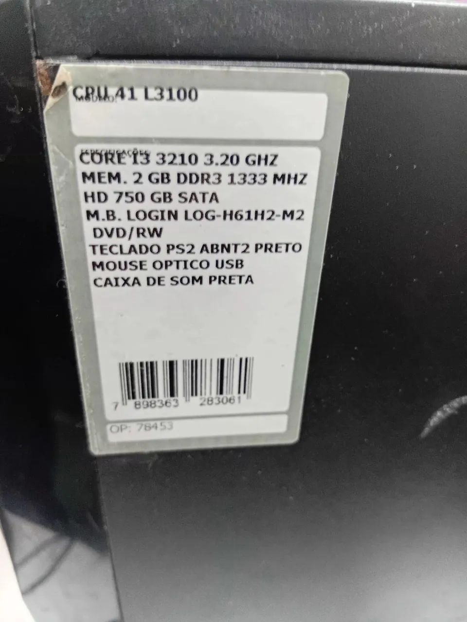 PC DESKTOP INTEL I3 + 2 GB RAM + 750 HD COMPLETO  - Foto 2