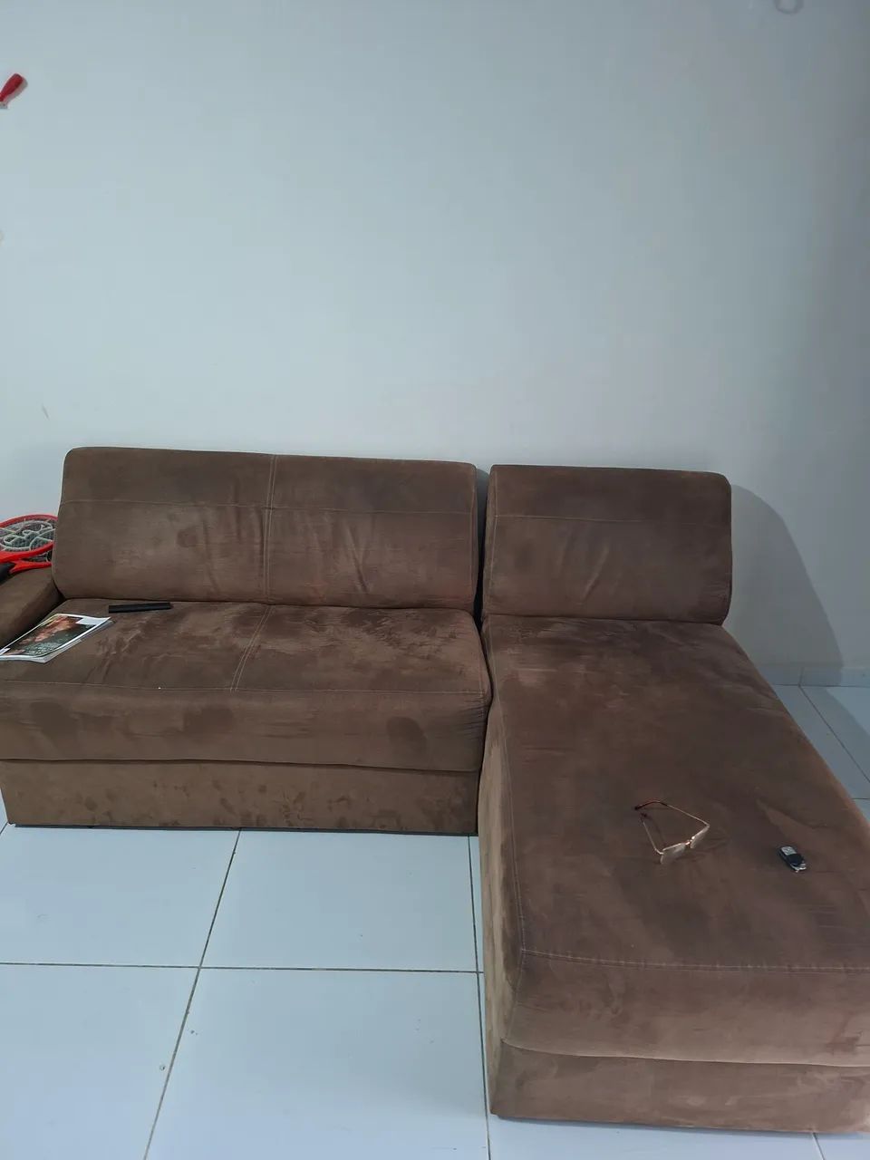 Sofá Modulado 5 Módulos Marrom Usado - Foto 3