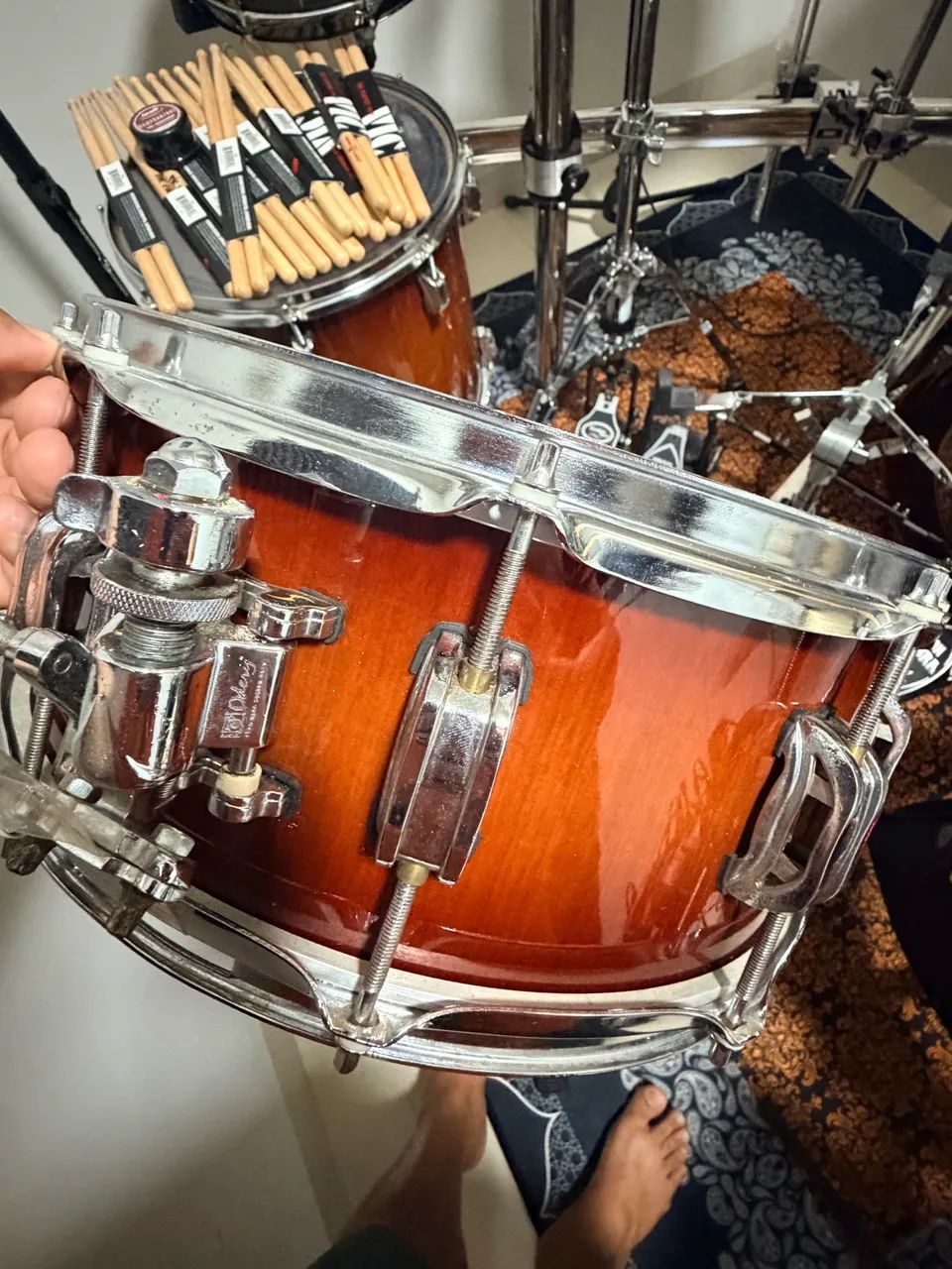 Caixa bateria Odery Eydentity Bubinga 14x5,5  - Foto 2