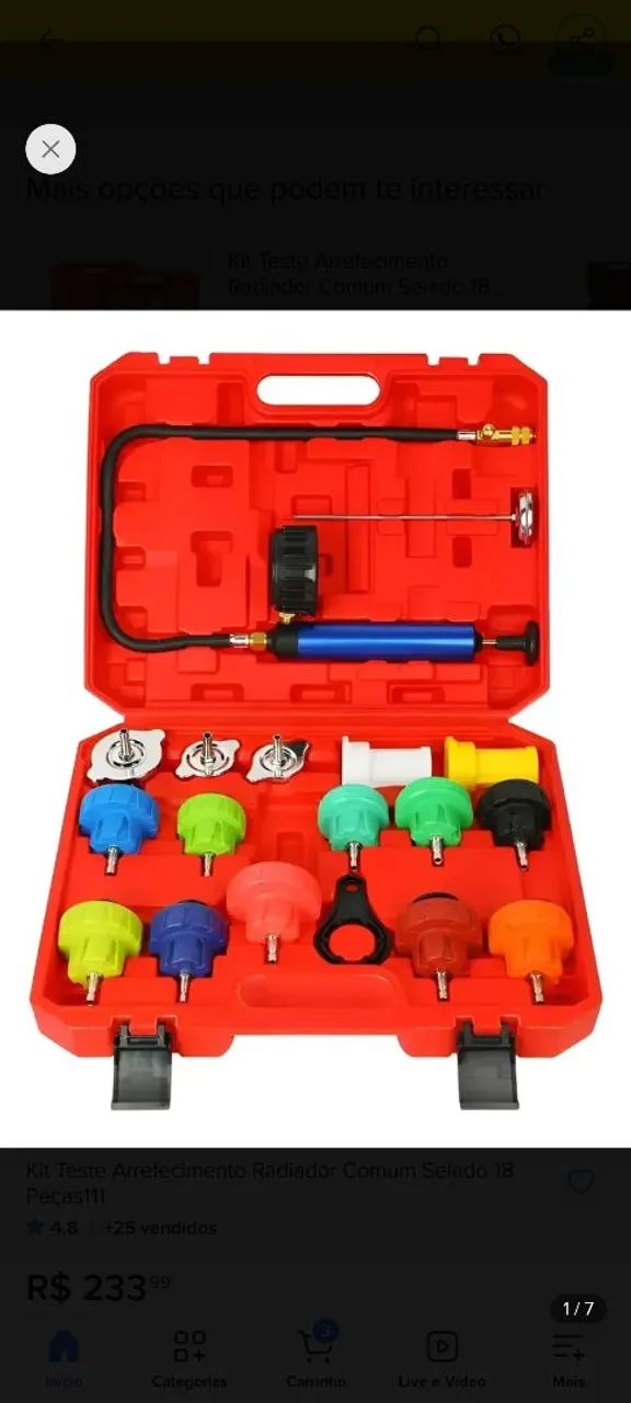 Kit teste de pressão 