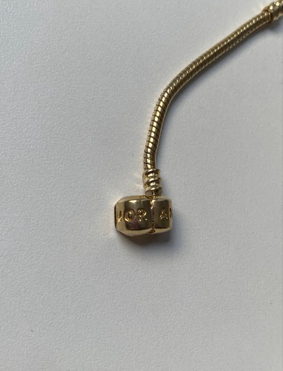 pulseira morana dourada para berloques - Foto 3