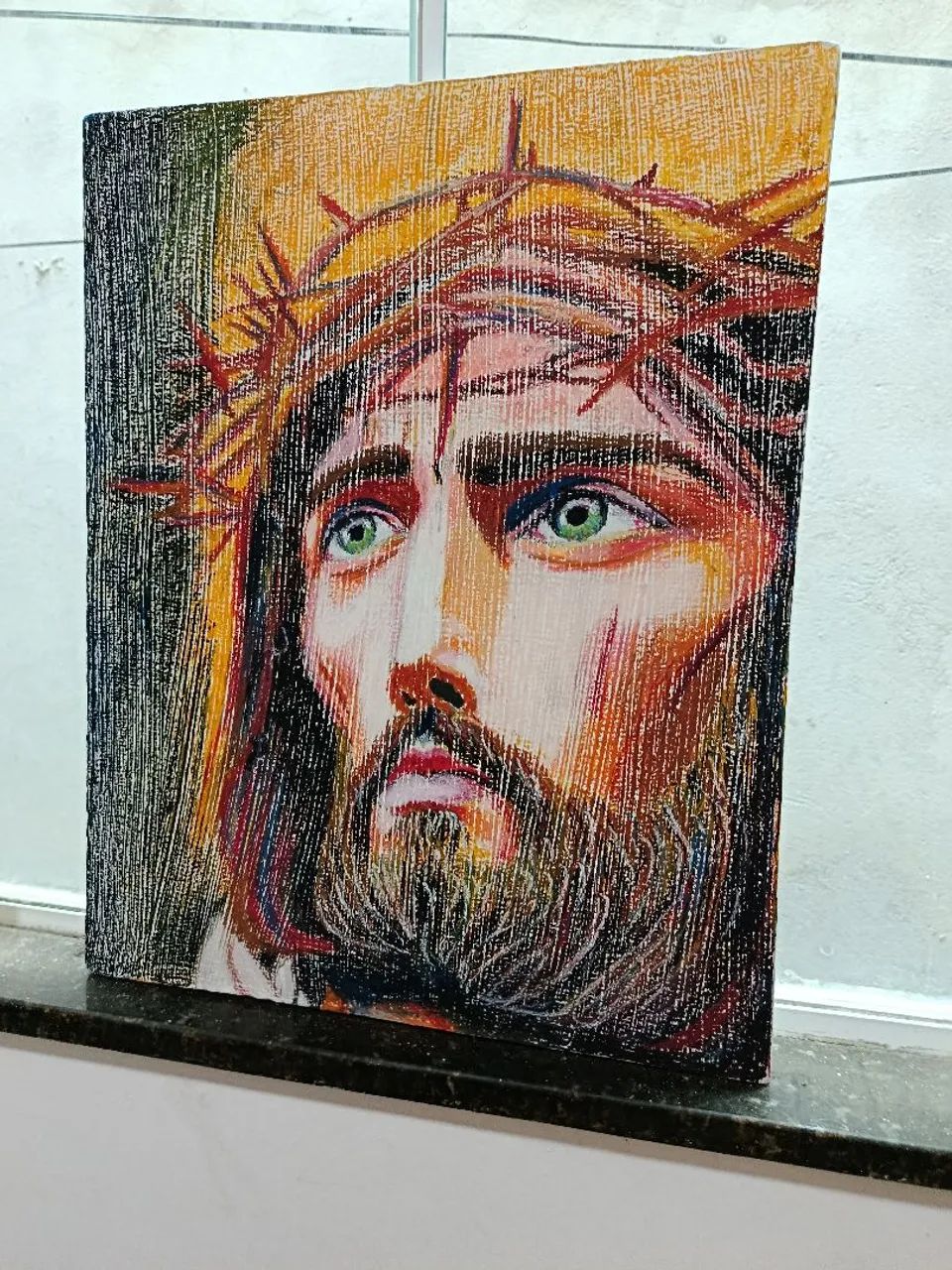 Pintura em tela " jesus " - Foto 3