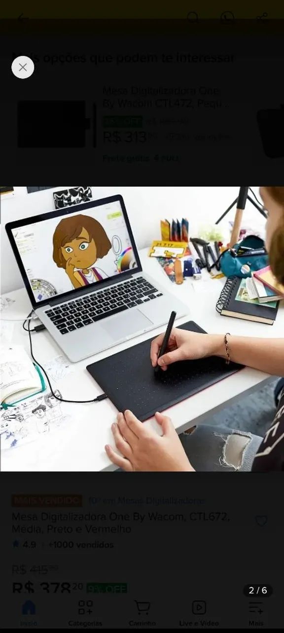 Mesa digitalizadora criativa ? pen tablet creativo - Foto 4