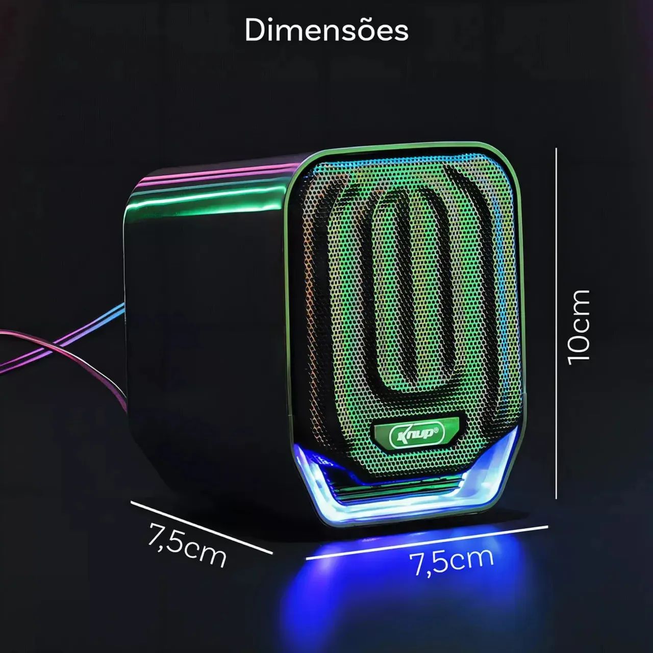 Caixa De Som Usb 12w Rms Knup Kp-ro823
