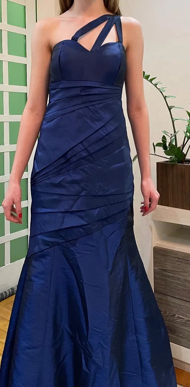 Vestido azul moda festa - Foto 4