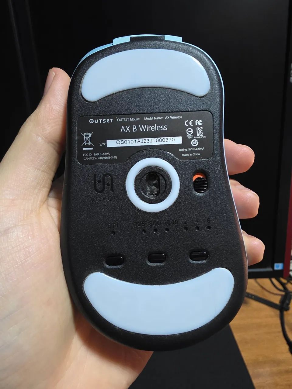Mouse Vaxee Ax 4khz Azul Claro - Foto 3