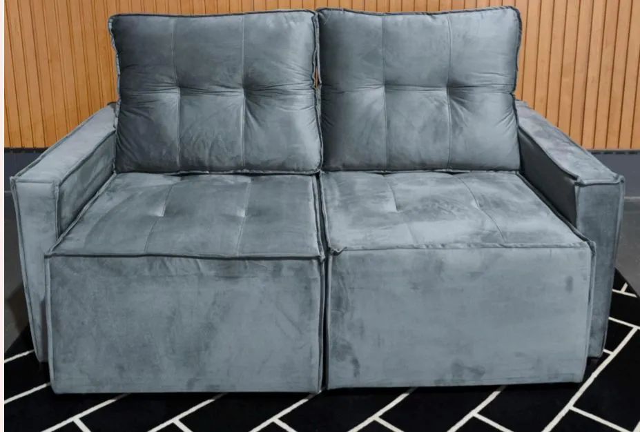 Sofá retrátil reclinável compacto Mônaco 1,60 cm 