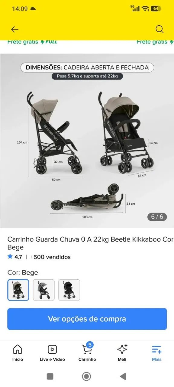 Carrinho de passeio guarda chuva ? - Foto 3