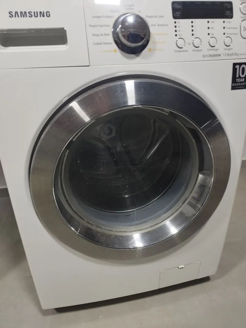 Máquina de lavar Samsung com defeito