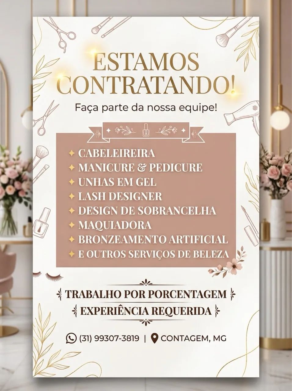 Profissional área da beleza 