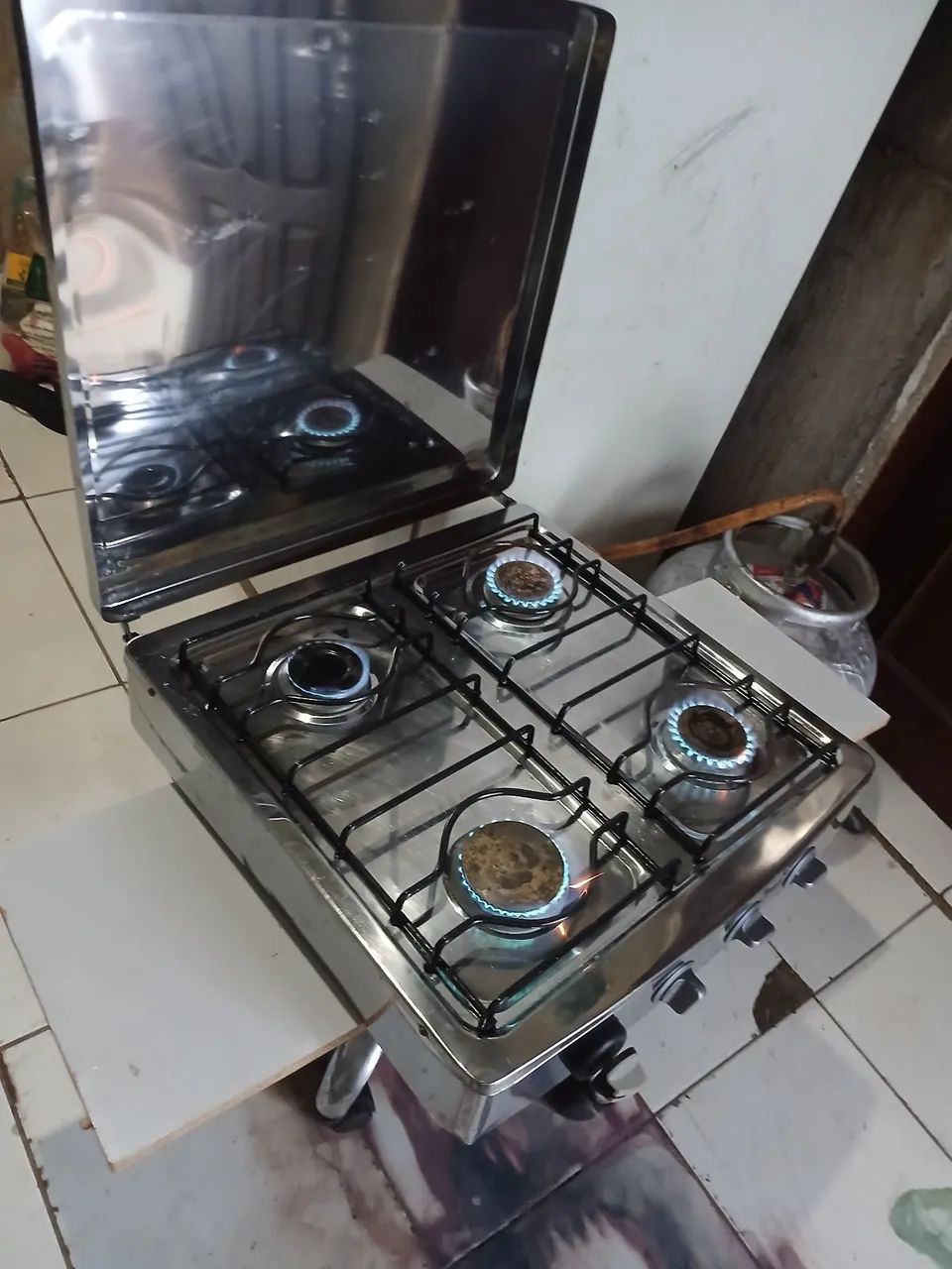 Fogão de mesa funcionando tudo  - Foto 3